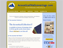 Tablet Screenshot of acousticalwallcoverings.com